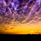 Какой чудесный закат с редким видом облаков