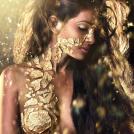 Золото на лице и теле