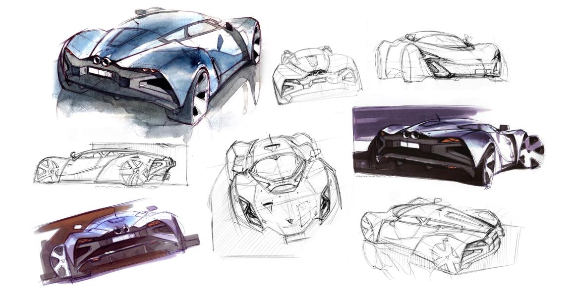 Фото Наброски и скетчи для российского автомобильного бренда из раздела /