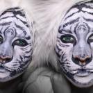 Фото Мэйкап в стиле белого тигра (снежного барса) из раздела Видео урок / лица