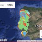 Карта пожаров в Португалии