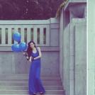 Синяя девушка с шарами