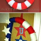 Фото Венок в виде американского флага из раздела  /