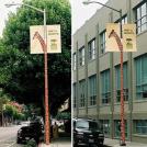 Фото Реклама зоопарка в виде фонарного столба превращенного в жирафа из раздела  /