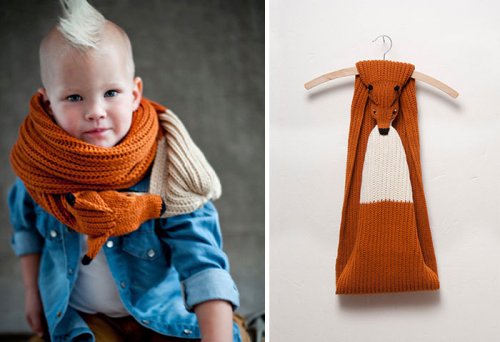 Фото Детский шарфик с лисичкой из раздела /