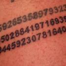 Число Пи в виде татуировки