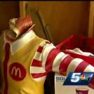 Что-то пришло в голову Рональда Макдональда. Может кирпич?