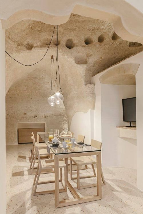 Фото La Dimora de Metello: отель высеченный в скале. Матера. Италия из раздела  /