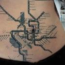 Фото Карта метро в виде тату из раздела  /