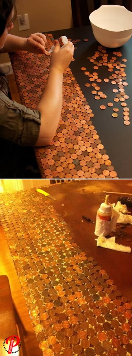 Стол из монеток