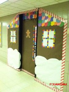 Фото 20 идей креативного оформления дверей на Новый Год и Рождество из раздела /