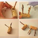 Милые олени из бутылочных пробок и веточек