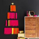 Новогодняя елка из цветных ниток или пряжи