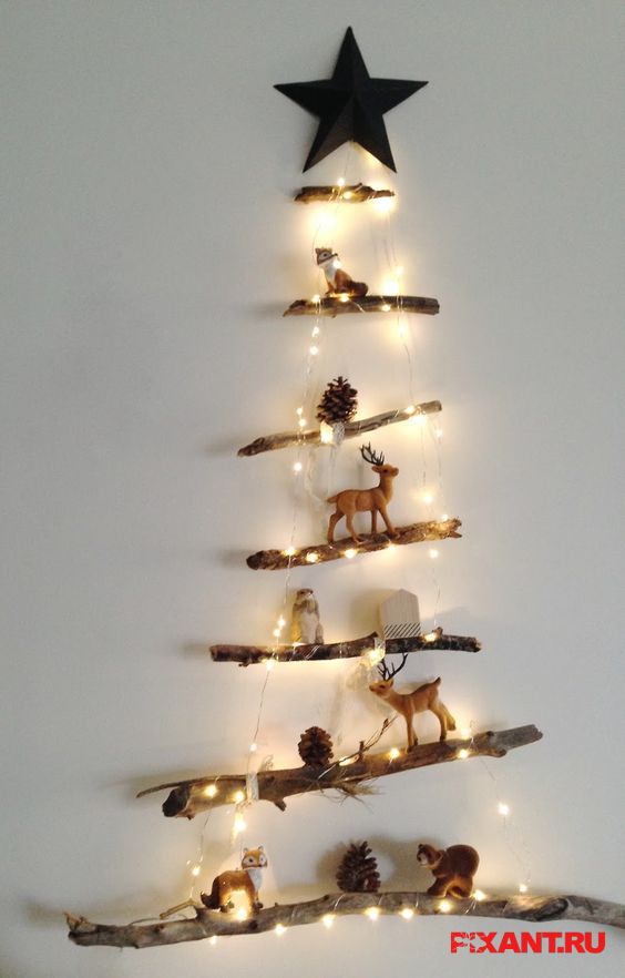 Новогодняя елка своими руками из подручных материалов