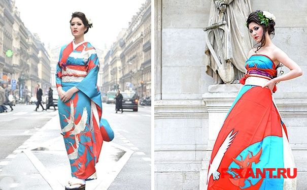 Платье из кимоно, или как японки сохраняют традиции (12 фото)