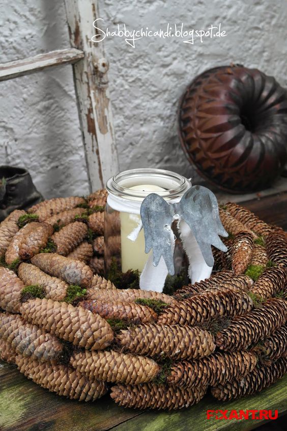 Украшаем свечу на Новый Год