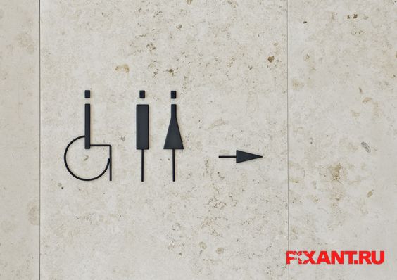 Фото Знаки обозначающие туалет в общественных местах по всему миру из раздела  /