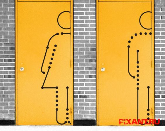 Фото Знаки обозначающие туалет в общественных местах по всему миру из раздела  /