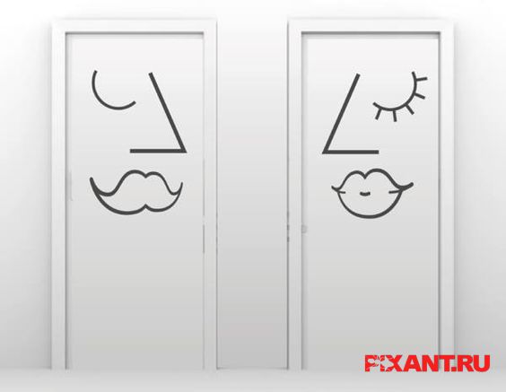 Фото Знаки обозначающие туалет в общественных местах по всему миру из раздела  /