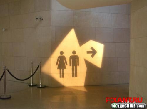 Фото Знаки обозначающие туалет в общественных местах по всему миру из раздела  /