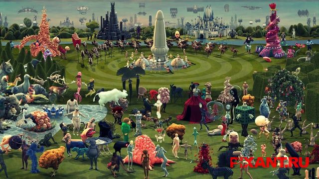 Фото Анимация «Рай» по мотивам картины Иеронима Босха — Сад Земных Наслаждений из раздела Анимация / анимация