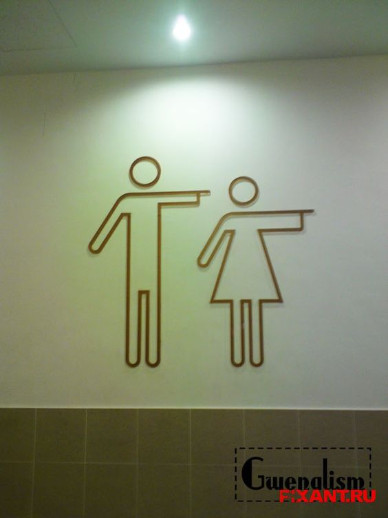 Фото Знаки обозначающие туалет в общественных местах по всему миру из раздела  /